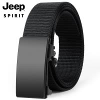 Jeep男士皮带无牙2025新款内穿自动扣腰带帆布工装裤年轻人休闲潮