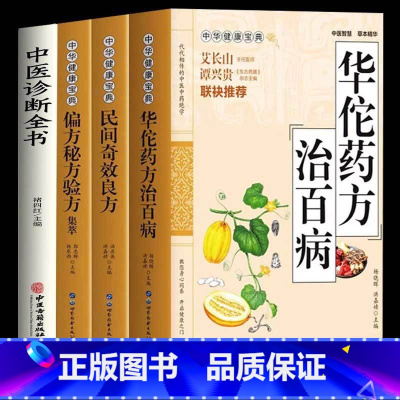 [正版]全套4册 偏方秘方验方大全+华佗神方治百病+中医诊断全书+民间奇效良方 中医基础理论本草纲目皇帝内经中医 中医