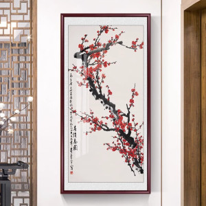 维诺亚新中式玄关装饰画走廊过道竹子画节节高升壁画客厅沙发背景墙挂画