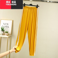 YIBUSHENG莫代尔运动裤女季宽松显瘦高腰瑜伽裤防蚊束脚裤薄款大码休闲裤