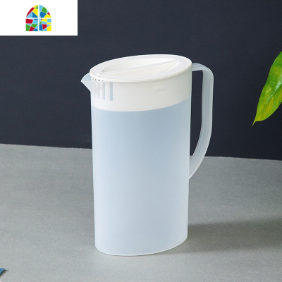 创意凉水杯家用可高温凉茶壶凉水壶大容量套装双层茶盘托盘沥水盘 FENGHOU 加厚小号水壶粉色(1.6L)