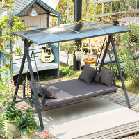 紫叶秋千户外庭院摇椅花园荡秋千吊椅别墅吊床双人铁艺室外秋千椅