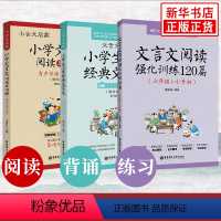 文言文阅读强化训练120篇 小学通用 [正版]小学生必背经典文言文阅读与训练阅读强化训练120篇全3册套装小学生小古文文