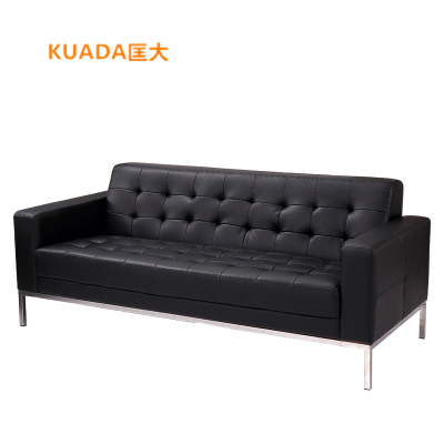 匡大 办公沙发组合商务接待西皮沙发三人位KDSF0802