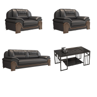 悦兴诚沙发223*85*92cm(1+1+3+黑茶几)套