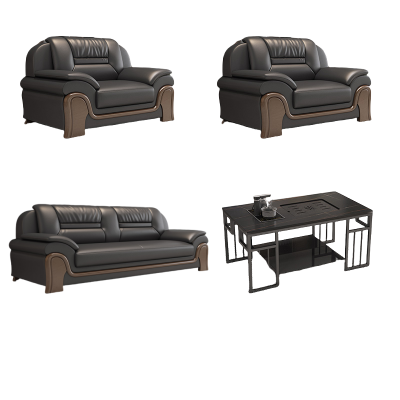 悦兴诚沙发223*85*92cm(1+1+3+黑茶几)套