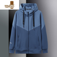 YANXU运动卫衣男加肥加大码宽松开衫连帽外套春季休闲拉链上衣透气
