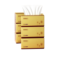 织梦 抽取式纸面巾4层70抽每包原生木浆抽纸实惠装餐巾纸家庭装纸抽卫生纸家用母婴可用 6包装