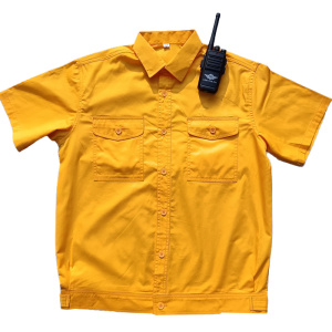 誉丰 YF-6196 黄色短袖夏季工作服 套