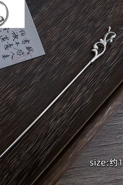 JiMi清冷感金属发簪女新中式现代盘发簪子简约旗袍汉服发钗步摇头饰夏