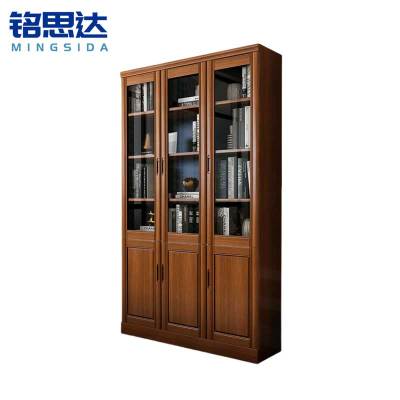 铭思达实木书柜三门台