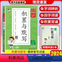 [两本]积累与默写(上册+下册) 小学三年级 [正版]2024春新版53小学基础练积累与默写三3年级下册上册语文专项训练