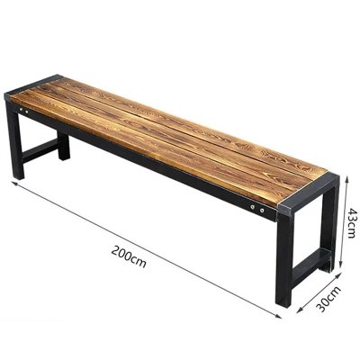 苏宁 金菲罗格 办公家具 户外休闲实木松木长椅颜色备注 2米椅子