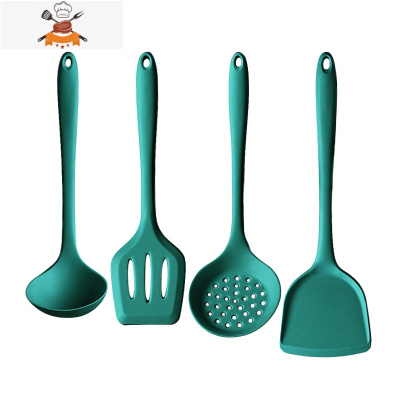 硅胶铲不粘锅专用锅铲可高温平底锅煎锅炒菜铲子汤勺家用厨具套装 敬平 锅铲+漏铲+汤勺+捞离