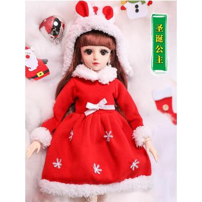 大号60厘米洋娃娃套装仿真女孩公主玩具超大礼限量版-圣诞公主本月款-眨眼音乐版：60厘米4套衣服+项链++豪华礼盒