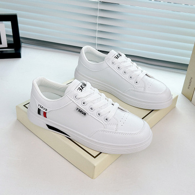 2026春季新款韩版ins透气小白鞋女低帮休闲板鞋厚底平跟鞋_491