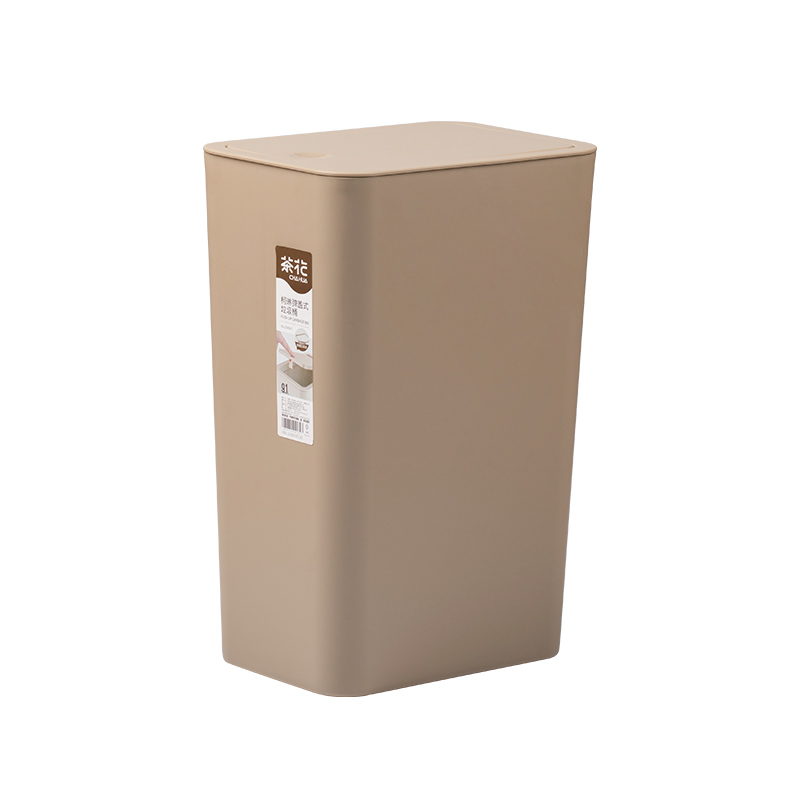 茶花 柯琳弹盖式垃圾桶 22.2*15.7*33.3cm/个