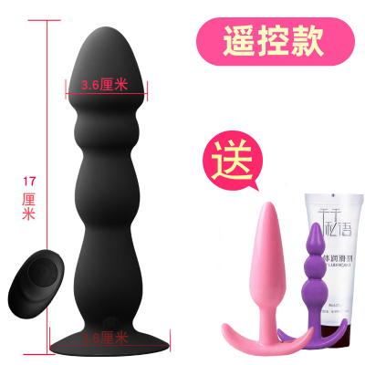 遥控后庭肛塞震动按摩棒男用情趣专用电动高潮肛扩张器性用品女6号（带遥控款）加送两款肛塞+润滑液