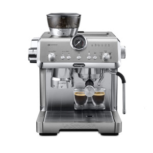 德龙(Delonghi)咖啡机意式半自动美式家用冷萃 豆粉两用 19Bar泵压 升级蒸汽细杆奶泡系统全EC9555.M