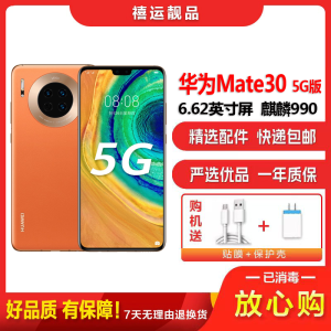 [二手95成新]华为Mate30 5G 丹霞橙 8G+128G 全网通安卓手机 麒麟990智慧芯片双卡拍照备用5G手机