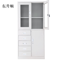 东升顺钢制文件柜资料柜档案柜财务凭证柜带锁储物柜铁皮柜书柜偏五斗文件柜常规款