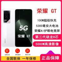 [全新]荣耀GT 冰晶白 16GB+256GB 第三代骁龙8芯 电竞屏 5G AI 新款 游戏手机