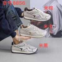 仿皮德训鞋女2026春秋季新款圆头平底系带轻便舒适休闲运动