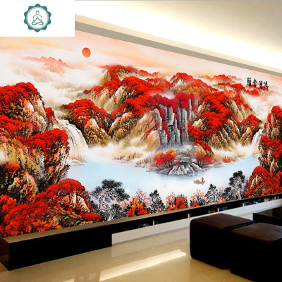封后(FENGHOU)2020鸿运当头钻石画客厅满钻水晶山水2019新款十字绣砖石彩钻-鸿运当头300*120CM-