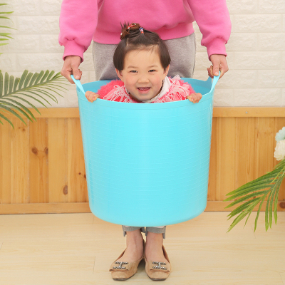 家柏饰(CORATED)大号脏衣篮软塑料摔不破家用洗衣篮玩具收纳桶收纳筐儿童洗澡桶