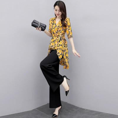 裤套装女2020夏季新款轻熟风洋气显瘦裙裤两件套