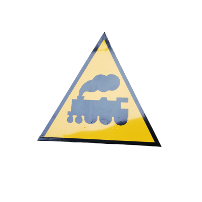 铁驰 道口无人看守牌 等边三角60cm