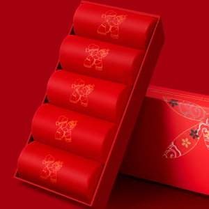 花花公子情侣本命年大红色袜子男女兔年棉潮新年结婚礼物中筒礼盒装新款棉袜 【拜堂】(男)3双+(女)2双 均码