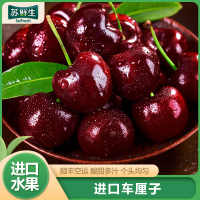 顺丰空运[苏鲜生]进口智利车厘子 净重3斤 JJJJ 新鲜水果 大樱桃 黑珍珠 酸甜可口