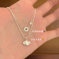 [面包脑袋]纯银项链女款2025新款小众设计感锁骨链气质叠戴送女朋友老婆情人节七夕生日礼物