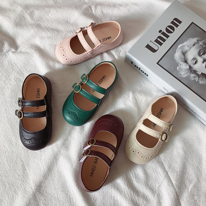 女童公主鞋2026春季新款软底可爱小皮鞋小女孩复古单鞋宝宝鞋