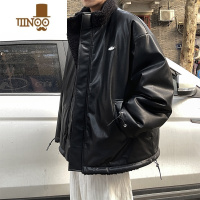 YANXU双面穿皮棉衣男士冬季加厚外套韩版潮流宽松立领羔毛面包服棉服