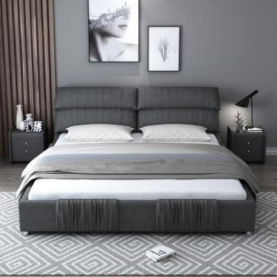 北欧布艺轻奢软包双人床1.8米卧室简约现代小户型可拆洗榻榻米