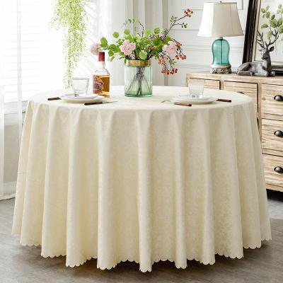 家柏饰(CORATED)餐桌布防水防油防烫免洗圆形布艺欧式酒店家用饭店大圆桌桌布台布