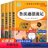 快乐读书吧六年级下必读 带考点 [正版]六年级下册快乐读书吧鲁滨逊漂流记爱丽丝漫游奇境汤姆索亚历险记尼尔斯骑鹅旅行记课外