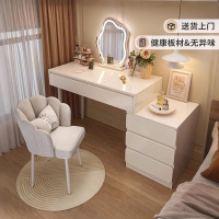 奶油风2024新款梳妆台卧室斗柜一体现代简约实木化妆桌床头柜小型