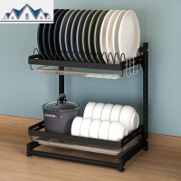 控碗架沥水架接水盘厨房放碗凉碗台面溧水置物架家用不锈钢碗栏 三维工匠