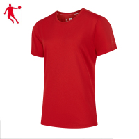 乔丹 运动T恤衫 针织短袖T恤衫 圆领短T 男女同款 团建旅行短袖 KHS23221357 件(番茄红 M)