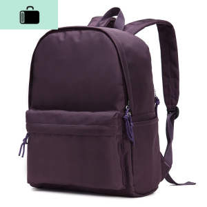 日韩休闲牛津布帆布双肩包男女学生书包背包韩版潮旅行包NEW LAKE 聚酯纤维紫色升级版