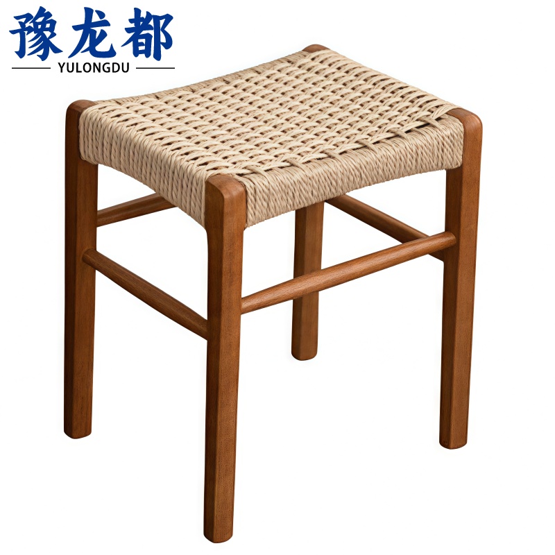 豫龙都实木凳编织个