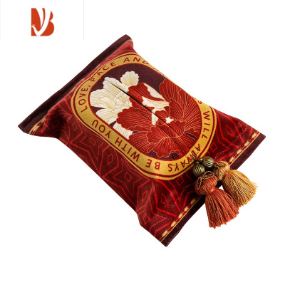 三维工匠璀璨欧式美式结婚车载纸巾盒茶几纸巾套家用纸巾袋抽纸盒 A