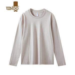 YANXU长袖t恤男美式纯色厚实上衣服宽松加肥加大打底衫女