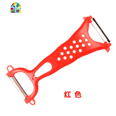 买2送1加厚款水果削皮刀刨丝器去皮削皮器不锈钢刮皮刀刨丝磨蓉器 FENGHOU 天蓝色