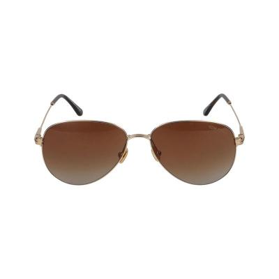 汤姆福特(Tom Ford)金属材质复古时尚TomFord太阳镜FT0993男士偏 棕色