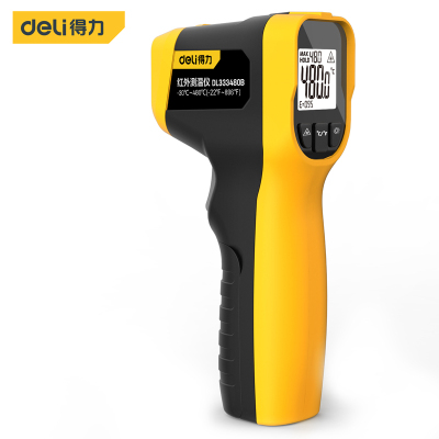 得力(deli)测温枪高温工业红外线测温仪高精度油温度计水温检测仪油温枪 液晶屏[-30~480℃]DL333480B