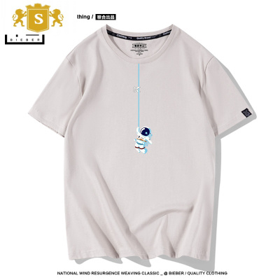 SUNTEK宇航员短袖男女夏季潮牌棉t恤衫新款潮流情侣黑色大码打底半袖T恤